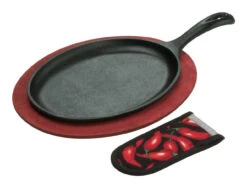 Lodge LFSR3 Cast Iron Fajita Set