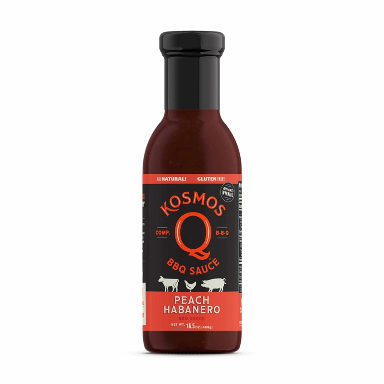 Kosmos Q Peach Habanero BBQ Sauce 16.5 Oz 1 Kosmos Q Peach Habanero BBQ Sauce 16.5 Oz
