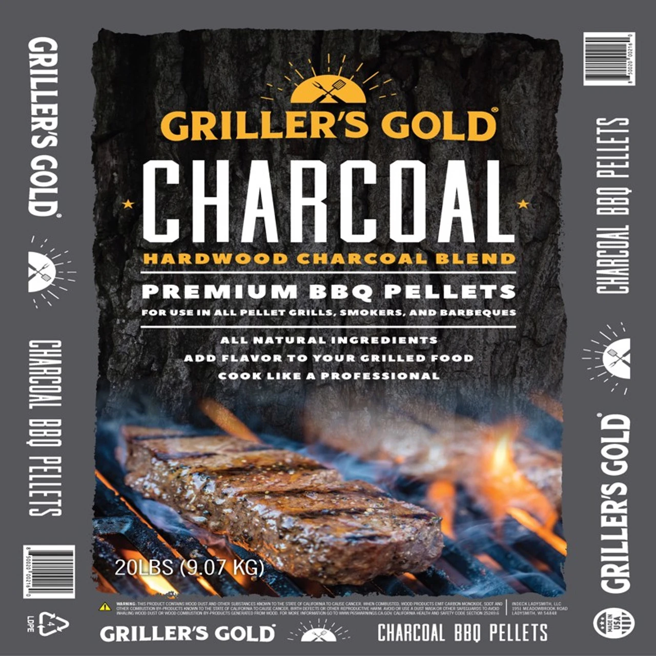 Griller's Gold All Natural BBQ Wood Pellet 20 Lb 1 Griller's Gold All Natural BBQ Wood Pellet 20 Lb