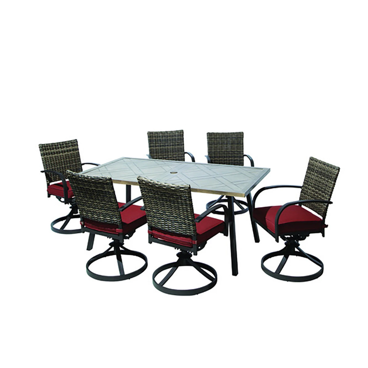 Valencia 7 Pc Swivel Dining Set 1 Valencia 7 Pc Swivel Dining Set