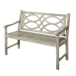 Jack Post Gray Wood Patio Bench