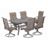 Ainsley 7 Pc Brown Swivel And Sling Dining Set