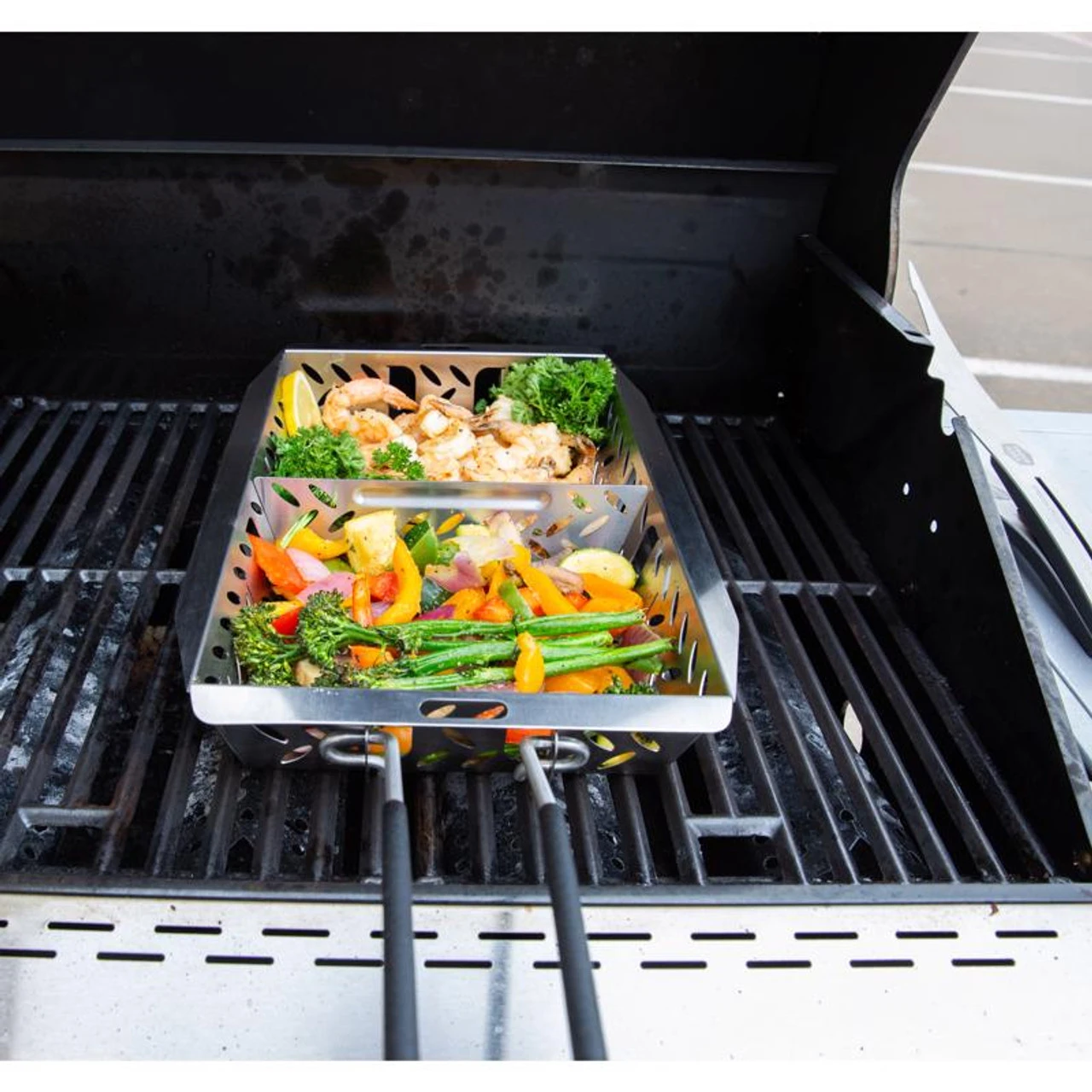 Proud Grill UltraVersatile Stainless Steel Grill Basket 2 Proud Grill UltraVersatile Stainless Steel Grill Basket - Image 2