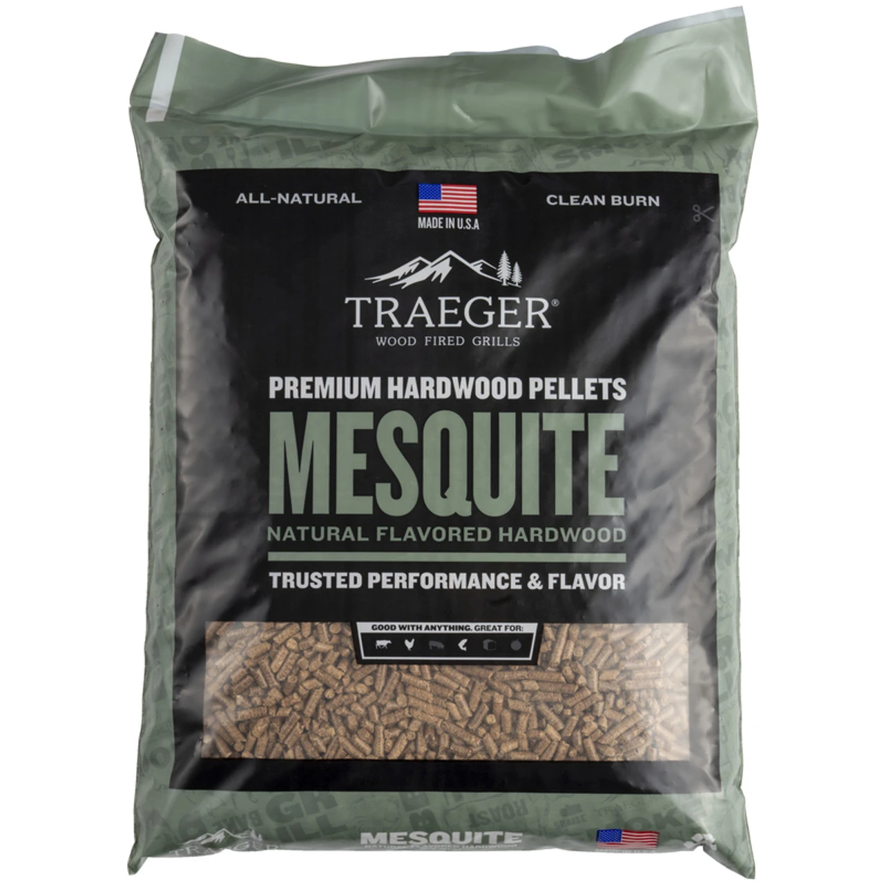 Traeger Premium All Natural Mesquite BBQ Wood Pellet 20 Lb 1 Traeger Premium All Natural Mesquite BBQ Wood Pellet 20 Lb