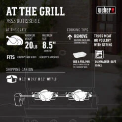 Weber 7653 Rotisserie - Genesis II 400/600 And 2022 Genesis 400 Series -Napoleon Kitchen Store 8532376 A V2.eps High 94683.1648677309