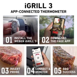 Weber 7204 IGrill 3 Digital Bluetooth Enabled Grill/Meat Thermometer -Napoleon Kitchen Store 8592180 A V7.eps High 96480.1648677970