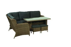 Living Accents Ashton 6 Pc Greige Steel Modular Sectional Deep Seating Set Charcoal