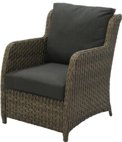 Living Accents Ashton Brown Steel Deep Seating Chair Charcoal 2pc.