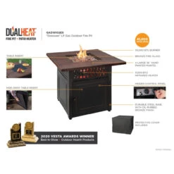 Endless Summer Donovan Transitional Propane Fire Pit 31 In. H X 38 In. W X 38 In. D Steel -Napoleon Kitchen Store donovan4 40090.1636986154