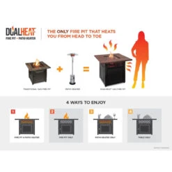 Endless Summer Donovan Transitional Propane Fire Pit 31 In. H X 38 In. W X 38 In. D Steel -Napoleon Kitchen Store donovan 3 85502.1636986154